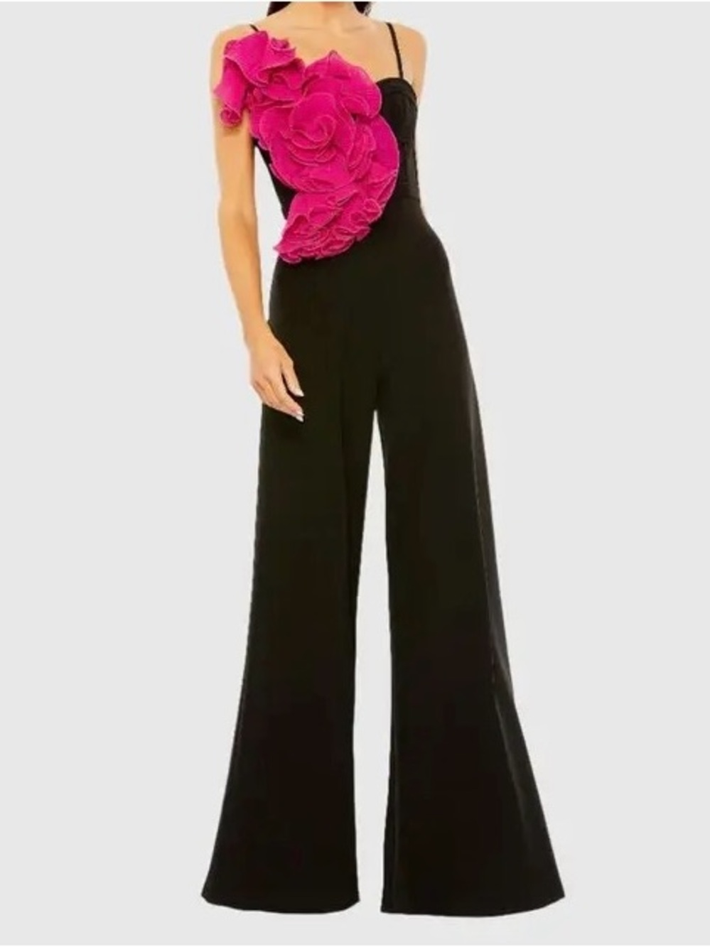 Mac Duggal Long Formal Jumpsuit 11767 in black size 8